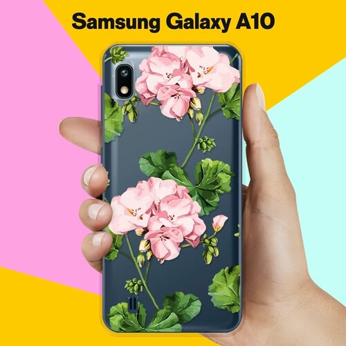 Силиконовый чехол Розовые цветы на Samsung Galaxy A10 силиконовый чехол цветы розовые на samsung galaxy a31