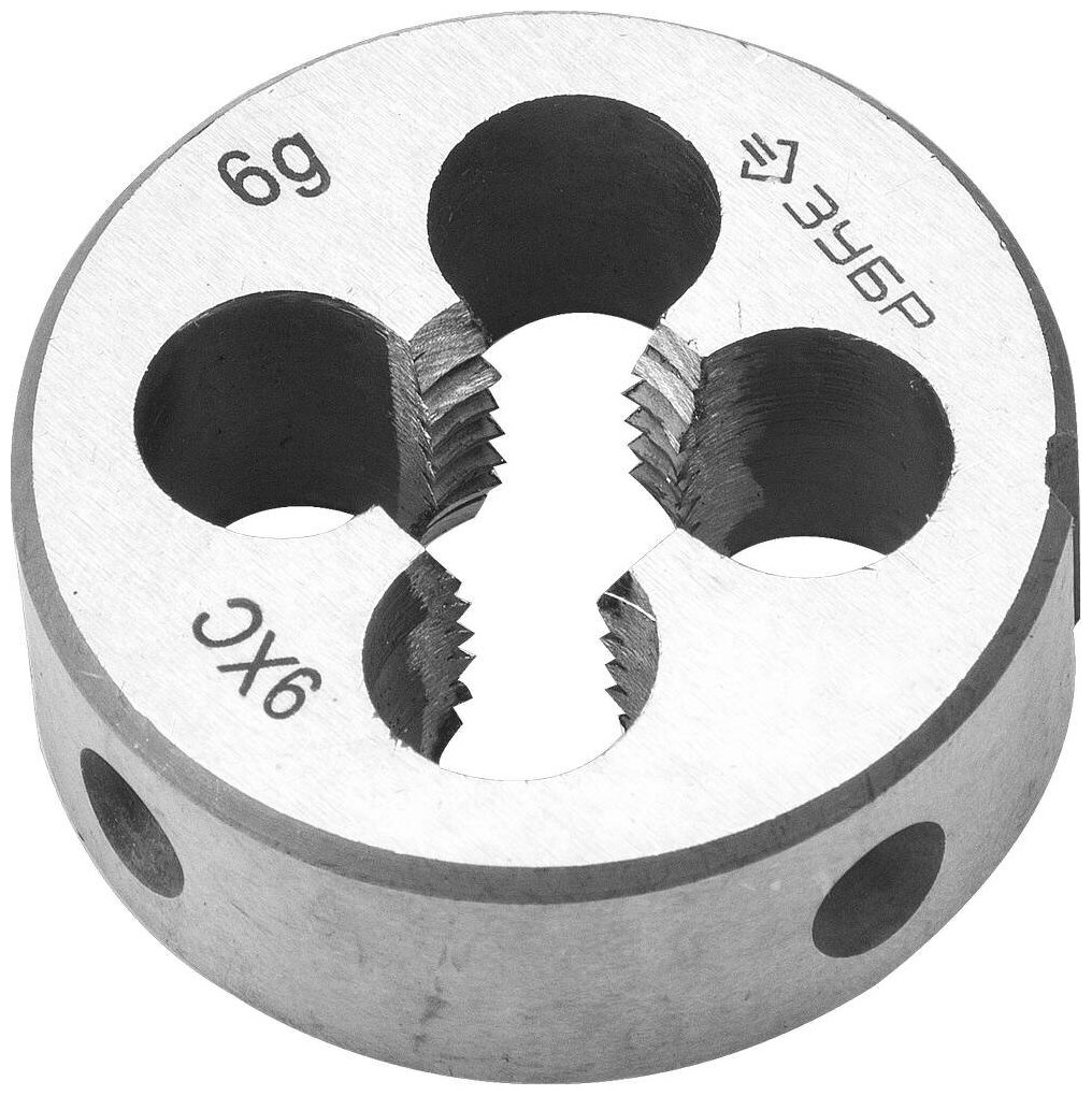 ЗУБР М5x0.8мм, плашка, сталь 9ХС, круглая ручная, (4-28022-05-0.8)