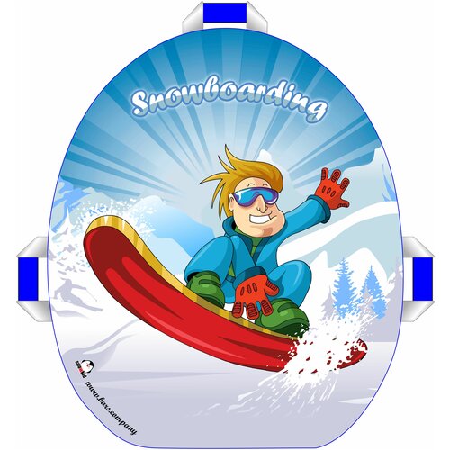 Ледянка Snowkid Snowboard, размер: 50х40 см, диаметр: 50 см, голубой/белый ледянки барс мягкая snowkid акулина 80 см