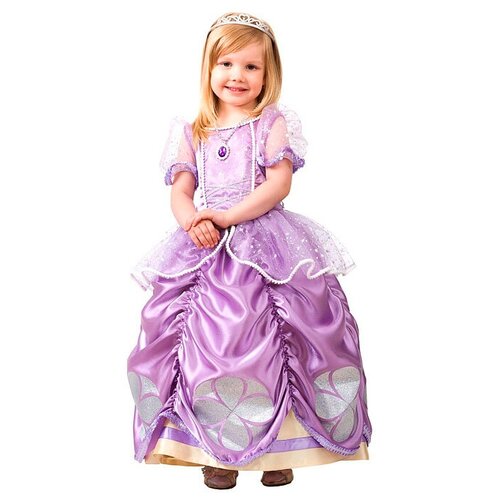 костюм принцессы софии платье подюбник корона кулон батик размер 116 Костюм Батик, размер 104, фиолетовый