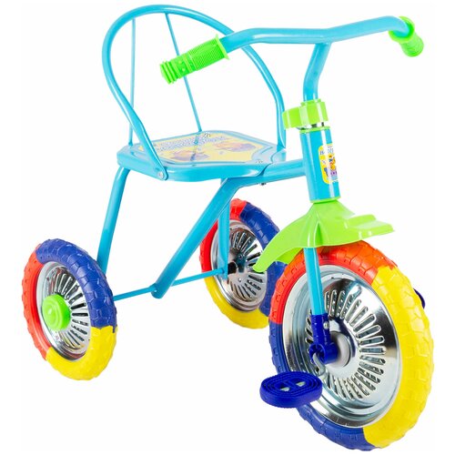 фото Трехколесный велосипед озорной ветерок 10" gv-b3-2mx, голубой