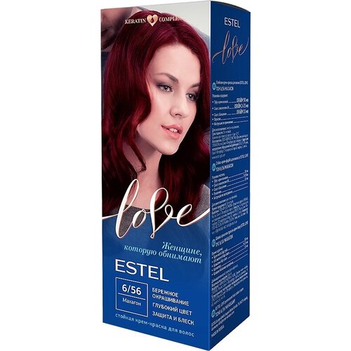 ESTEL Love Стойкая крем-краска для волос, 6/56 махагон стойкая крем краска для волос estel love 6 56 махагон