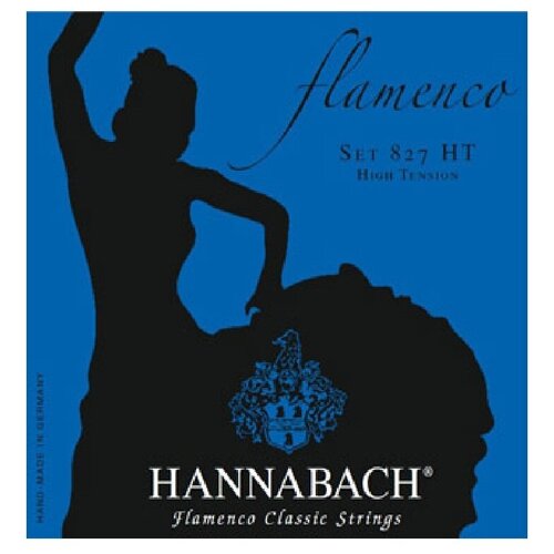 827HT Blue FLAMENCO Комплект струн для классической гитары желтый нейлон/посеребренные Hannabach