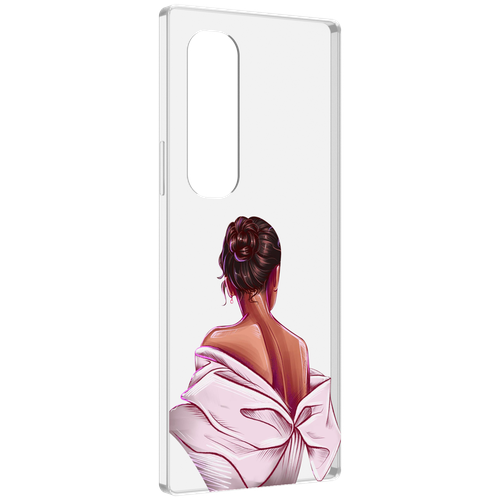 Чехол MyPads девушка-со-спины женский для Samsung Galaxy Z Fold 4 (SM-F936) задняя-панель-накладка-бампер чехол mypads плавленая девушка акварель женский для samsung galaxy z fold 4 sm f936 задняя панель накладка бампер