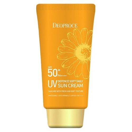 Мягкий ежедневный солнцезащитный крем Deoproce Uv Defence Soft Daily Sun Cream Spf50+ Pa++++