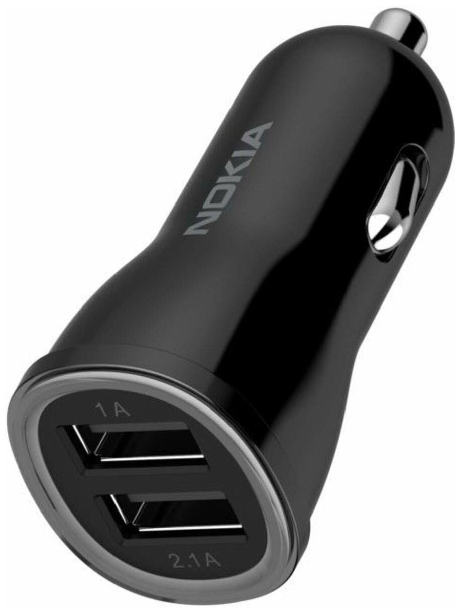 Зарядное устройство Nokia автомобильное Dual Car charger 5V 1+2.1A DC-310