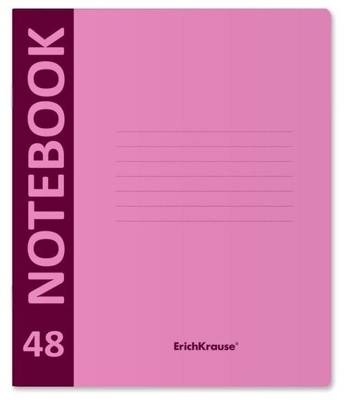 ErichKrause Тетрадь Neon, клетка, 48 л., розовый