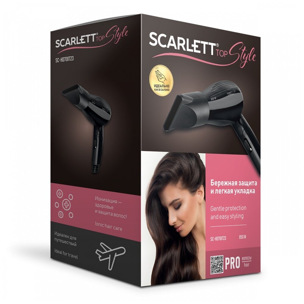 Фен Scarlett SC-HD70IT23, black - фотография № 2