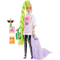 Кукла Barbie Экстра с зелеными неоновыми волосами HDJ44