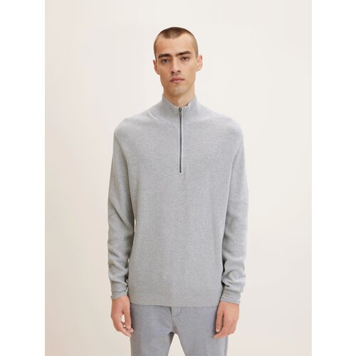 Пуловер TOM TAILOR 1032277/14427 мужской, цвет серый, размер M
