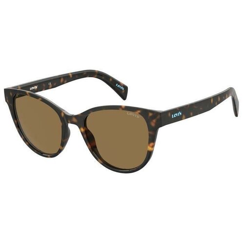 Солнцезащитные очки Levi's, кошачий глаз, для женщин, коричневый