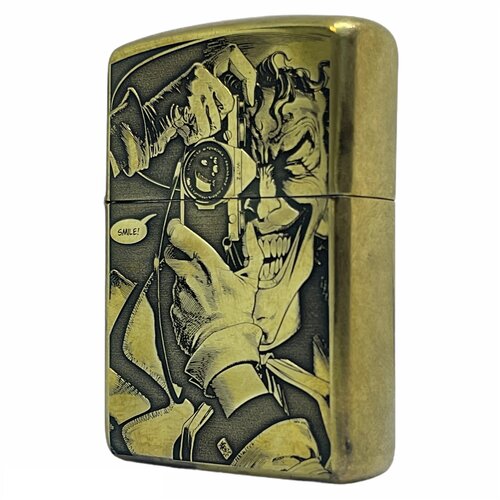 Зажигалка бензиновая Zippo Armor с гравировкой Джокер