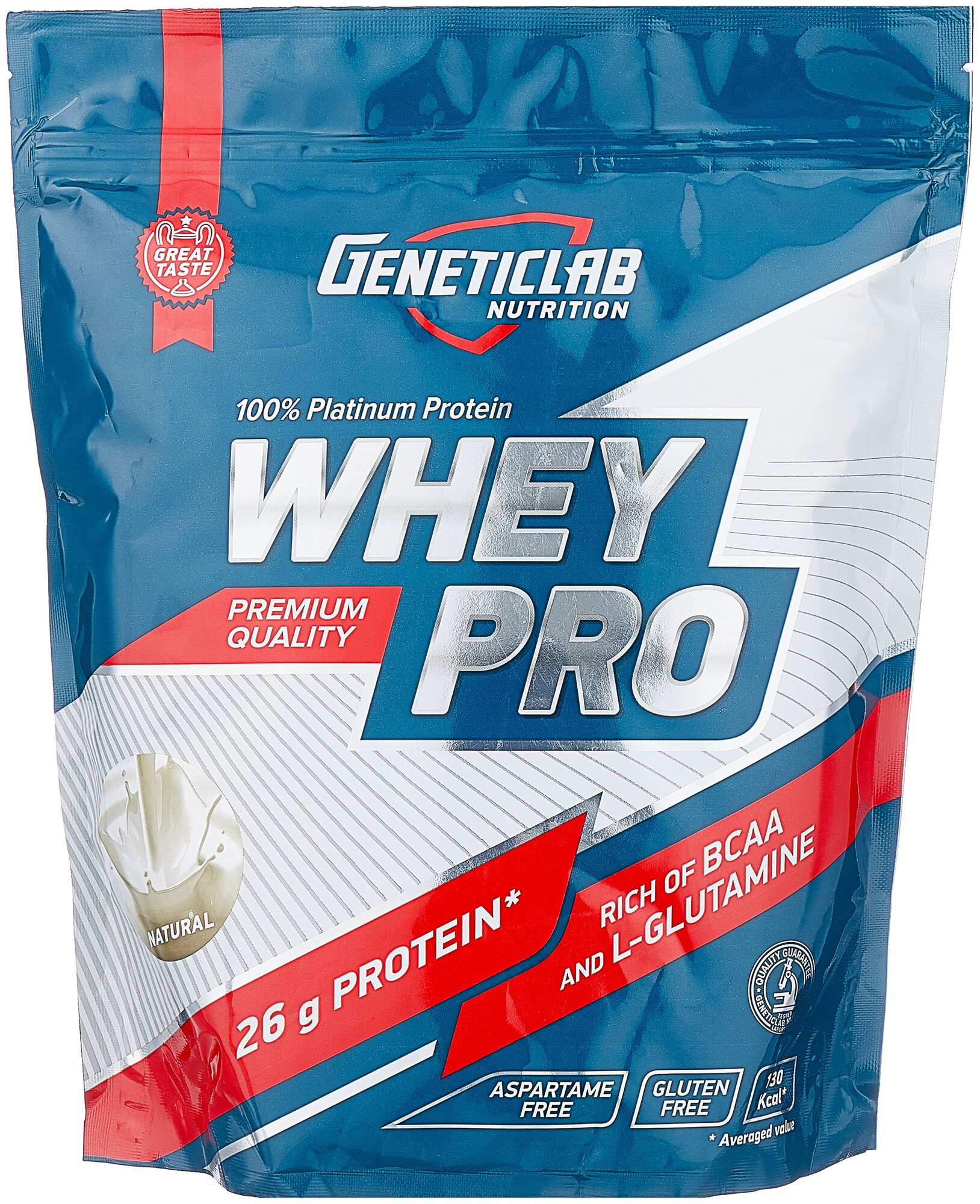 Протеин сывороточный Geneticlab Nutrition Whey Pro Natural (1000 г) Нейтральный