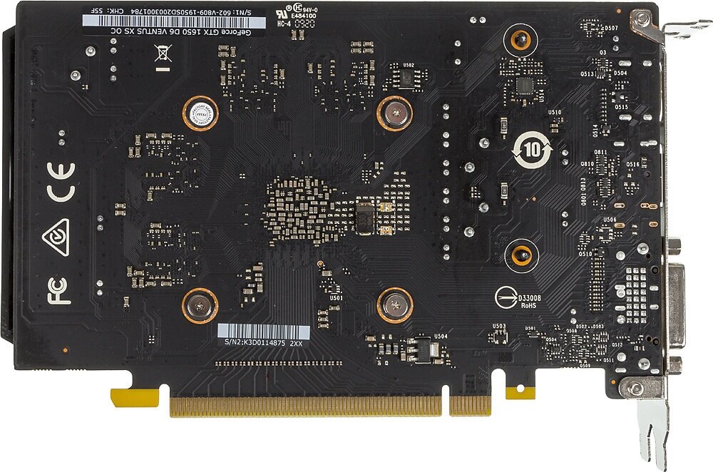 Видеокарта MSI PCI-E GTX 1650 D6 VENTUS XS OCV3 NVIDIA GeForce GTX 1650 4096Mb 128 GDDR6 1620/12000 DVIx1 HDMIx1 DPx1 HDCP Ret - фотография № 3