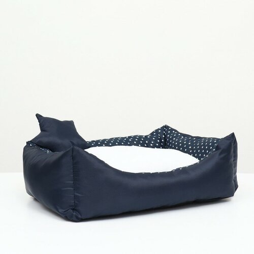 Лежанка со звездочками 50 х 40 х 15 см подушка из бязи флиса 1667₽