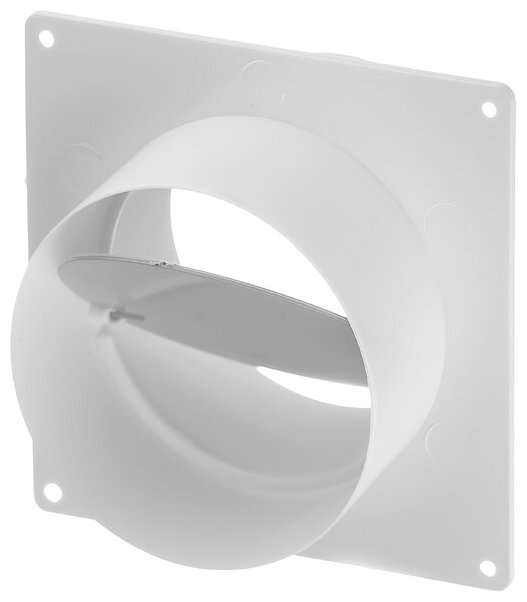 Соединитель для круглых воздуховодов Вентс с накладной пластиной с обратным клапаном пластиковый 170х170 мм