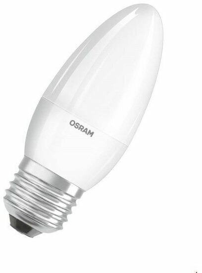 Лампочка светодиодная OSRAM LED Value B 560лм 7Вт 4000К (нейтральный белый свет) Цоколь E27 Свеча 1 шт