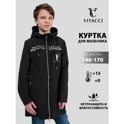 ветровка vitacci размер 152 черный Ветровка VITACCI, размер 152, черный