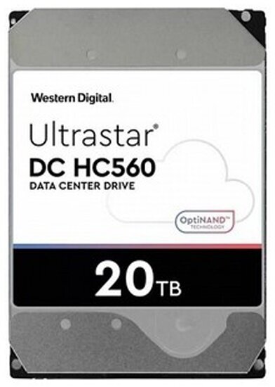 WESTERN DIGITAL Жесткий диск Western Digital 3.5" 20.0Tb SATA 6Gb/s, 512 Mb, 7200 rpm SE WD Ultrastar DC HC560 0F38785_WUH722020BLE6L4