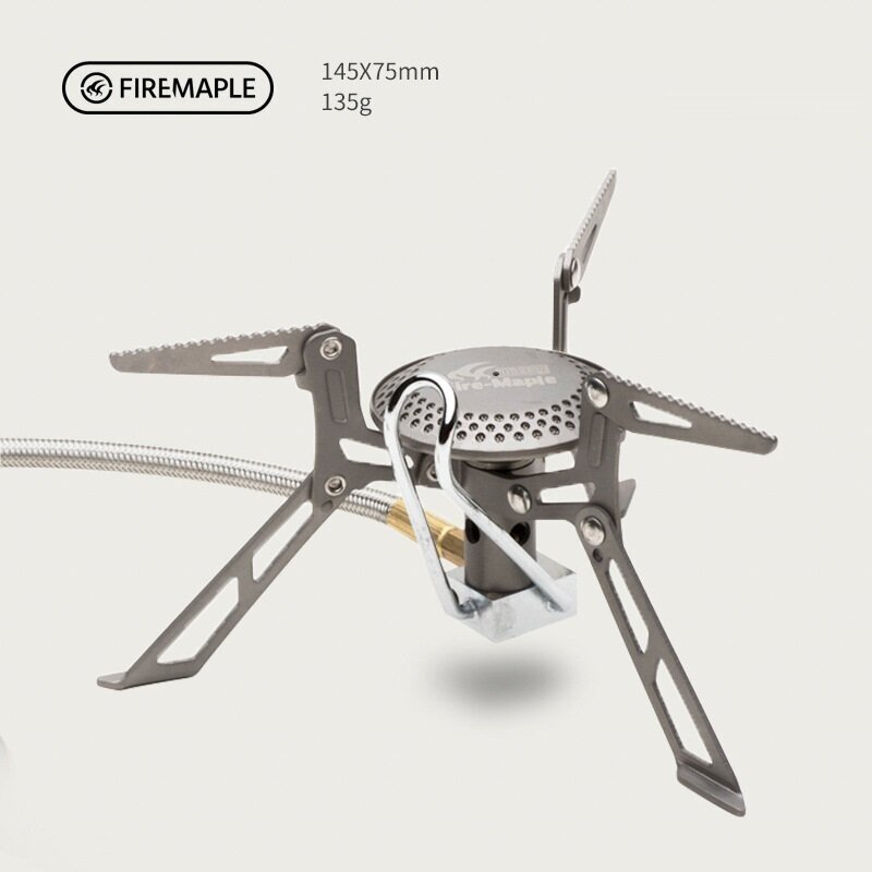 Титановая Походная газовая горелка Fire-Maple FMS-118T с предподогревом газа, плитка портативная