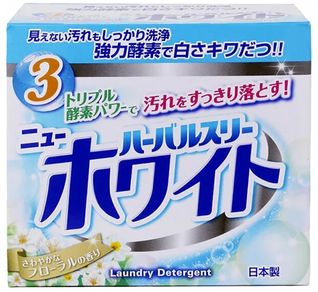 фото Mitsuei New White Стиральный порошок Двойная сила ферментов с отбеливающим эффектом для удаления стойких загрязнений 800гр