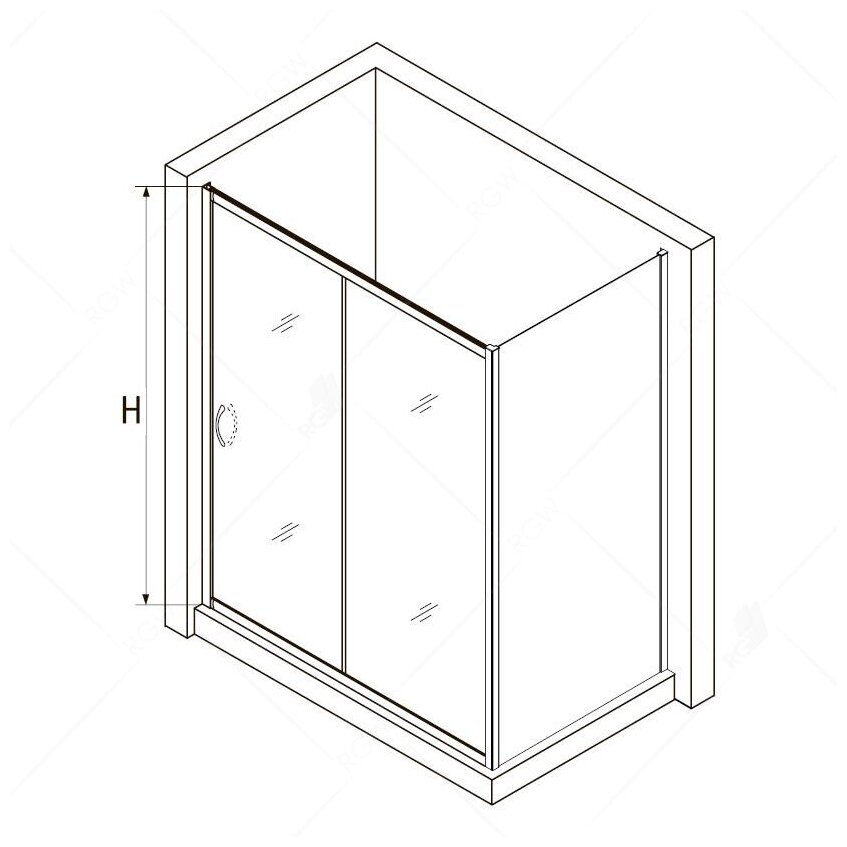 Душевой уголок RGW Passage PA-76-1B (PA-016B + Z-060-2B) 1500x1000x1950 черный 350876150-14 - фотография № 3