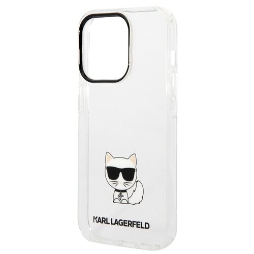 Панель-накладка Karl Lagerfeld PC/TPU Choupette Body Hard Transparent/Black для iPhone 14 Pro