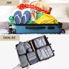 Фото #12 Набор из 8 органайзеров для чемодана, дорожный набор для путешествий, косметичка, чехол для белья, одежды