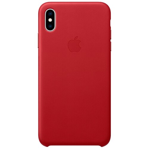 Чехол Apple кожаный для iPhone XS Max, красный чехол для смартфона apple iphone xs max remax shield series case прозрачное стеко с рамкой красный