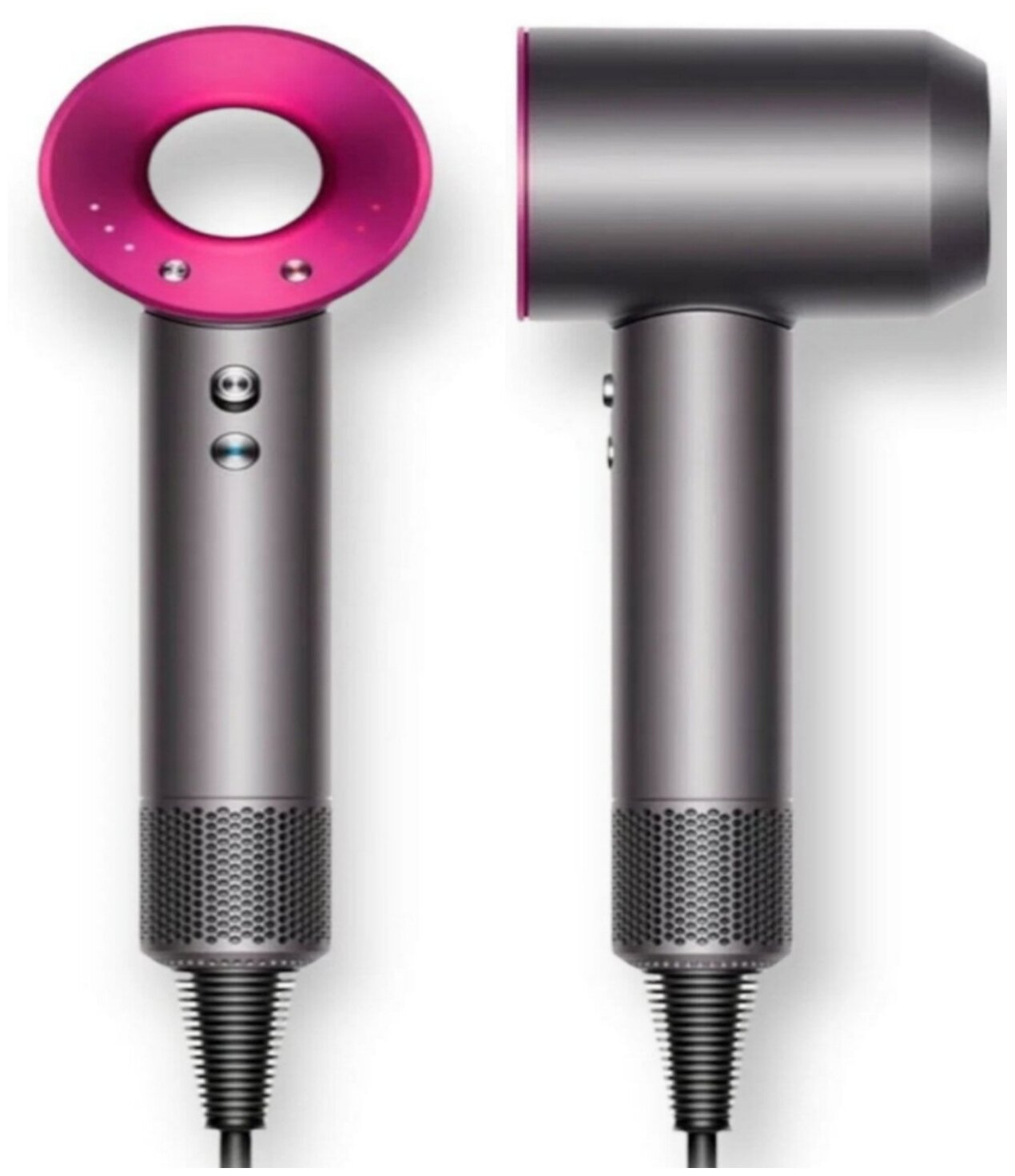 Умный фен для сушки и укладки волос Super Hair Dryer 1600 Вт / 3 скоростных режима / 5 магнитных насадок / ионизация воздуха