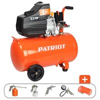 Компрессор масляный PATRIOT Euro 50-260K, 50 л, 1.8 кВт