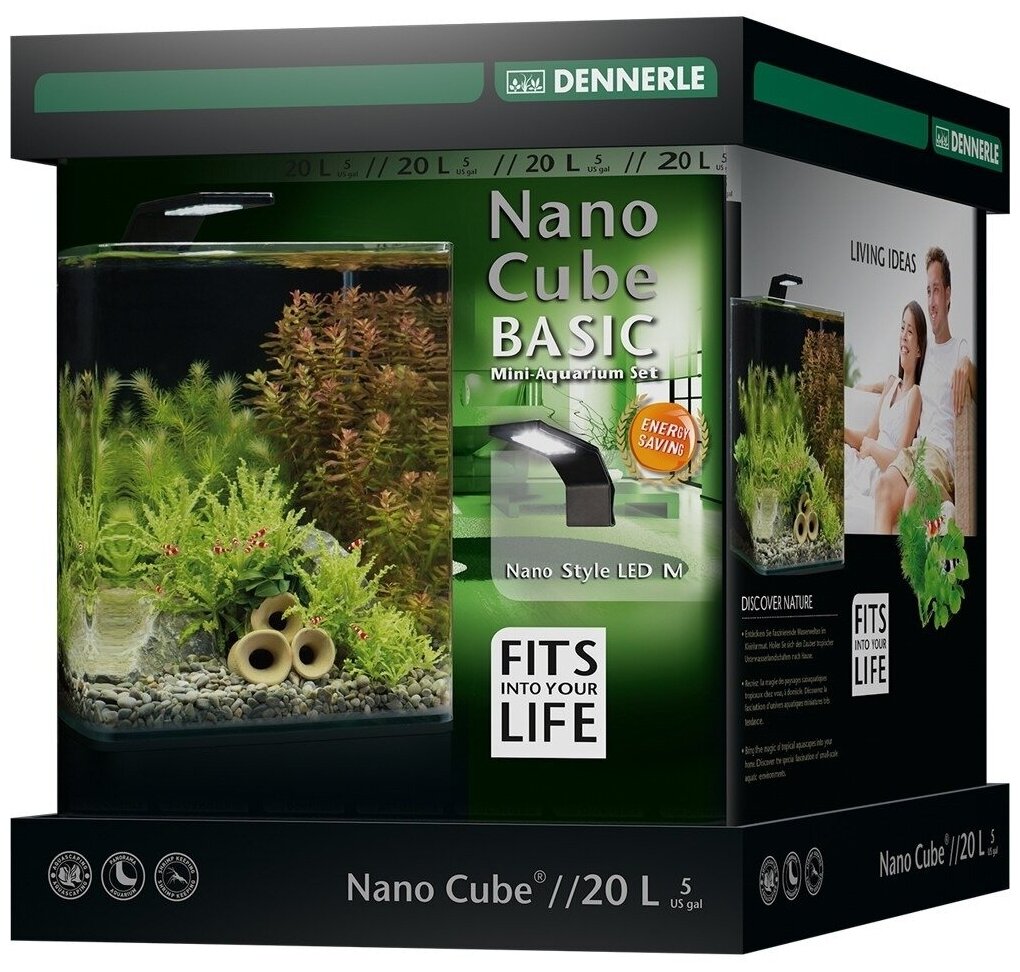 Dennerle NanoCube Basic 20, Аквариумный комплект 20л, 25х25х30 см - фотография № 2