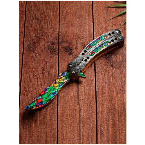 фото Сувенир деревянный "нож бабочка" разноцветный 7560858 сима-ленд