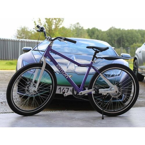 Велосипед на алюминиевой раме Richiesto ТT0717s 24Взрослыйспортивныйдетский Для активного отдыха Унисекс сиреневый с надписью 2335400₽