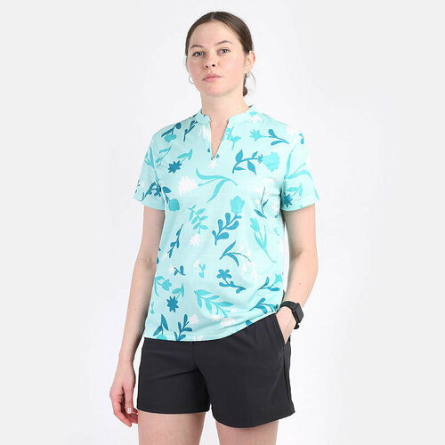 Поло NIKE Breathe Women's Printed Golf Polo, размер M, голубой