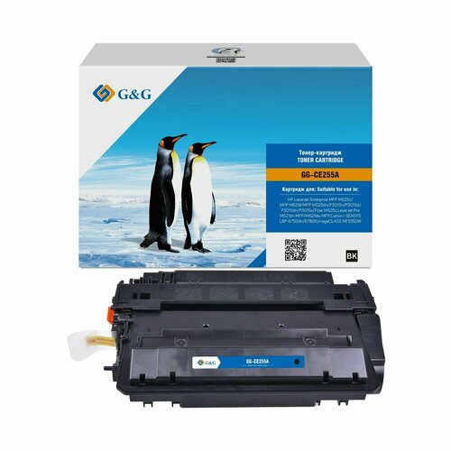 GG GG-CE255A картридж лазерный (HP 55A - CE255A) черный 6000 стр