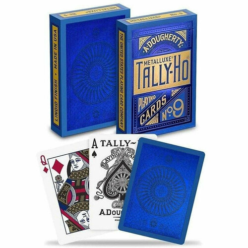 Игральные карты Bicycle Tally-Ho Metalluxe, голубые джинсы tally weijl темные 38 размер новые