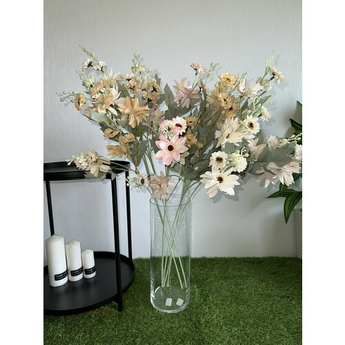 Букет Ромашек Луговые полевые real touch для декора для высокой напольной вазы