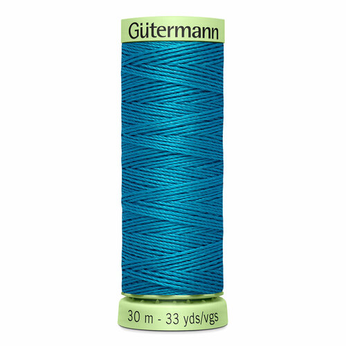 фото Нитки швейные top stitch 30/30 м для декоративной отстрочки, 100% полиэстер, gutermann 744506 (761 светлая бирюза), 5 шт