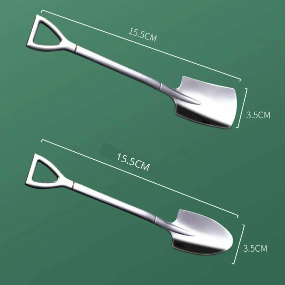 Ложка десертная из нержавеющей стали "Лопатка", набор из 2 штук