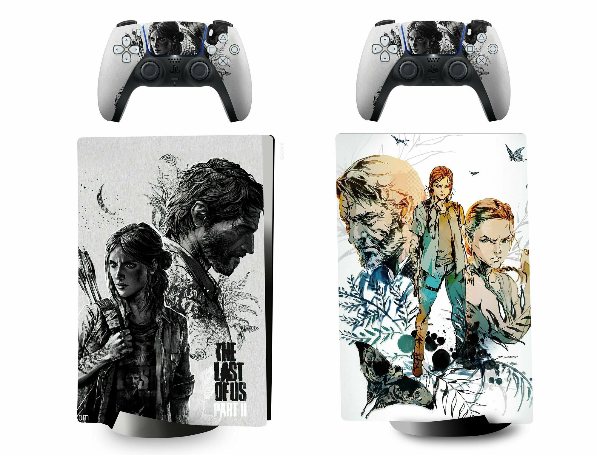 Набор наклеек TLOU2 на игровую консоль Sony PlayStation 5 Digital Edition