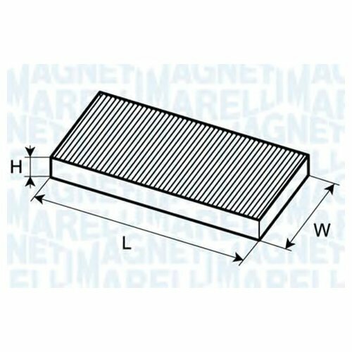 Фильтр салонный Magneti Marelli 350203061100 для Ford BANTAM (2001-н. в.), Ford Escort (1995-2001), Ford Fiesta (1983-2003)