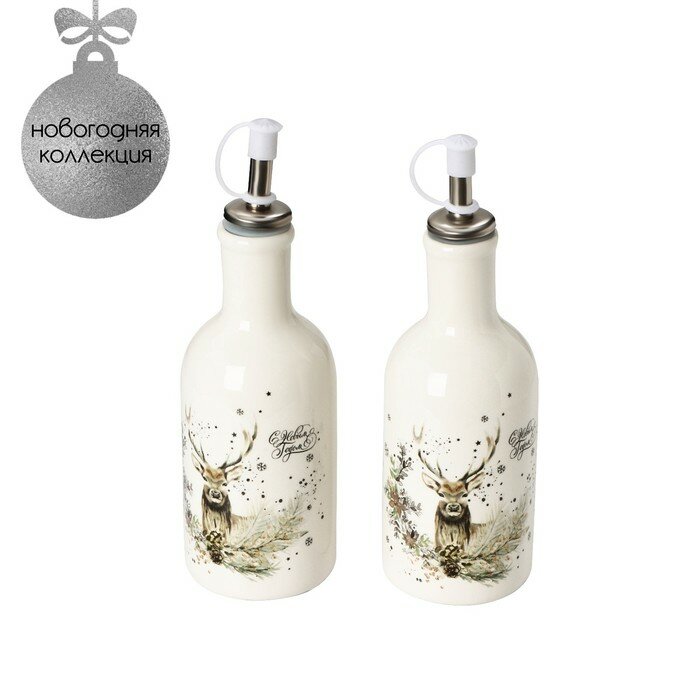 фото Набор для соусов и масел Доляна «Лесная сказка», 2 предмета: 250 мл, цвет белый