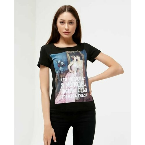 фото Футболка mist, размер 44/46, черный