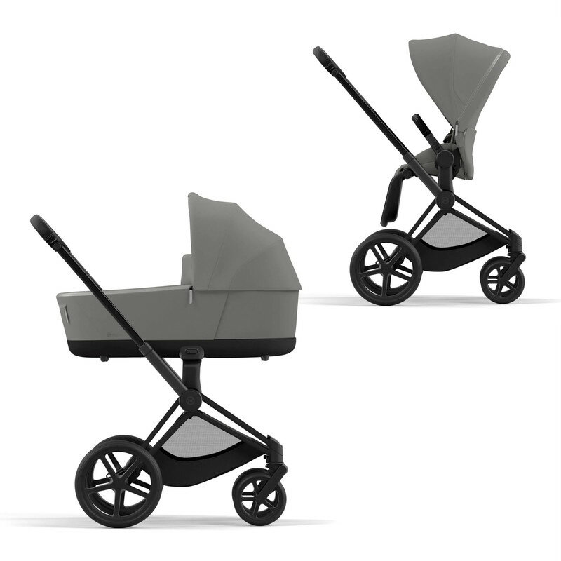 Cybex Priam IV Коляска 2 в 1, шасси IV Matt Black /Perl Grey