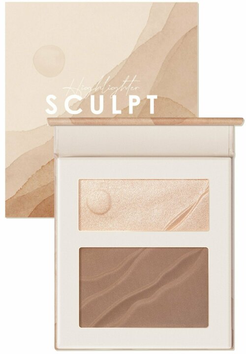 FOCALLURE Палетка контурирующая Moulding Highlight Contouring Palette тон 02, 8 г