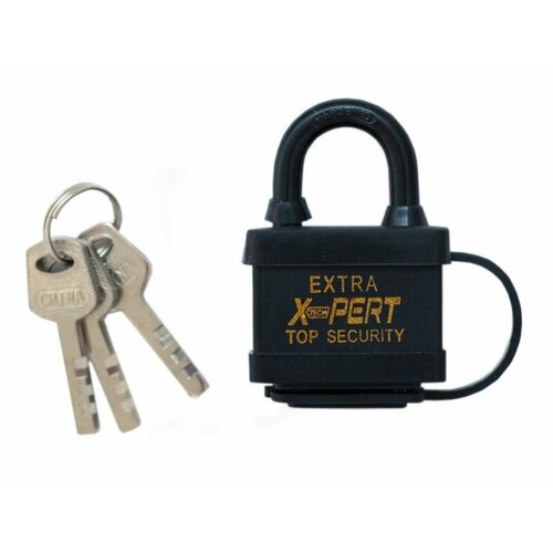 Замок навесной X-PERT EXTRA XP-1503, черный, 50mm, 3 ключа в комплекте, на блистере BL-50