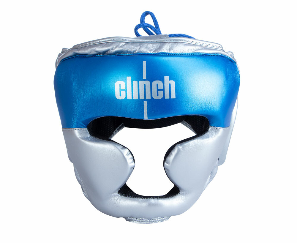 Шлем боксерский Clinch Kids серебристо-синий (размер XS, ) XS