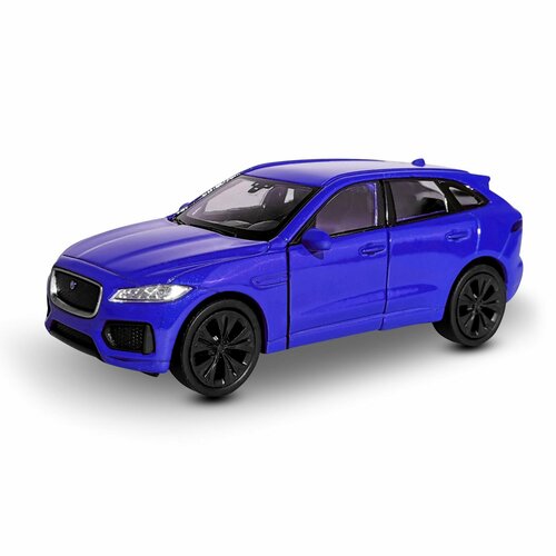 Машинка WELLY JAGUAR F-PACE Синий / модель машины 1:38 с пружинным механизмом модель машины 1 34 39 jaguar f pace welly красный 43726