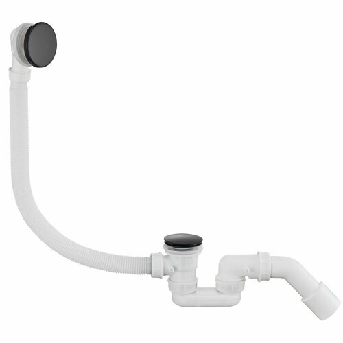 Автоматический слив-перелив для ванны Grocenberg GB230BL, цвет: Черный Матовый